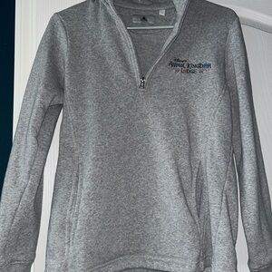 Gray Animal Kingdom Lodge Women's quarter zip Sweatshirt